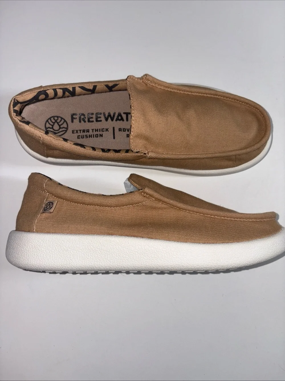 Freewaters Men’s Slip-On Canvas Shoes in Tan